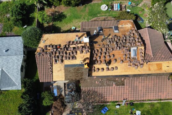 tile-roof-before-buena-park tile roof underlayment Santa Clarita and San Fernando valley and Buena Park